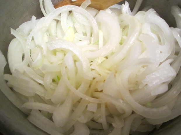add onions, saute until translucent