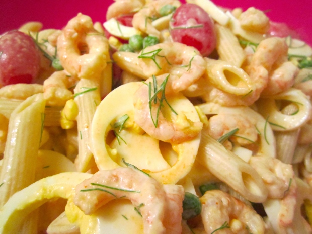 Shrimp, Pasta And Egg Salad