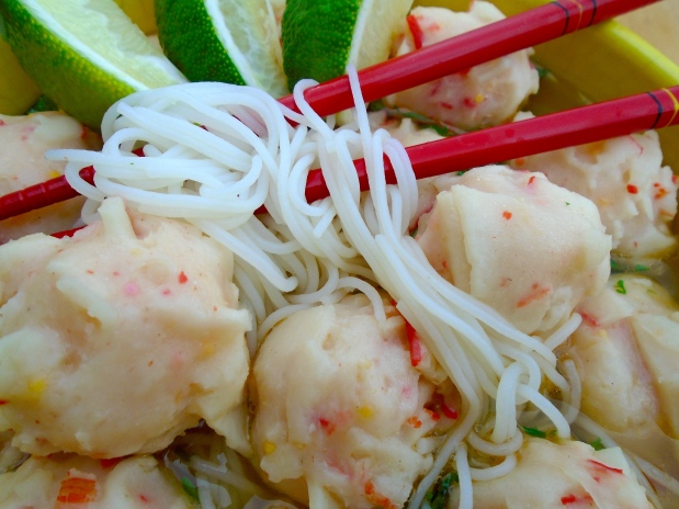 Lobster-Balls And Mung Bean-Noodles Soup