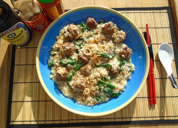 Spicy Sausage And Spinach Congee